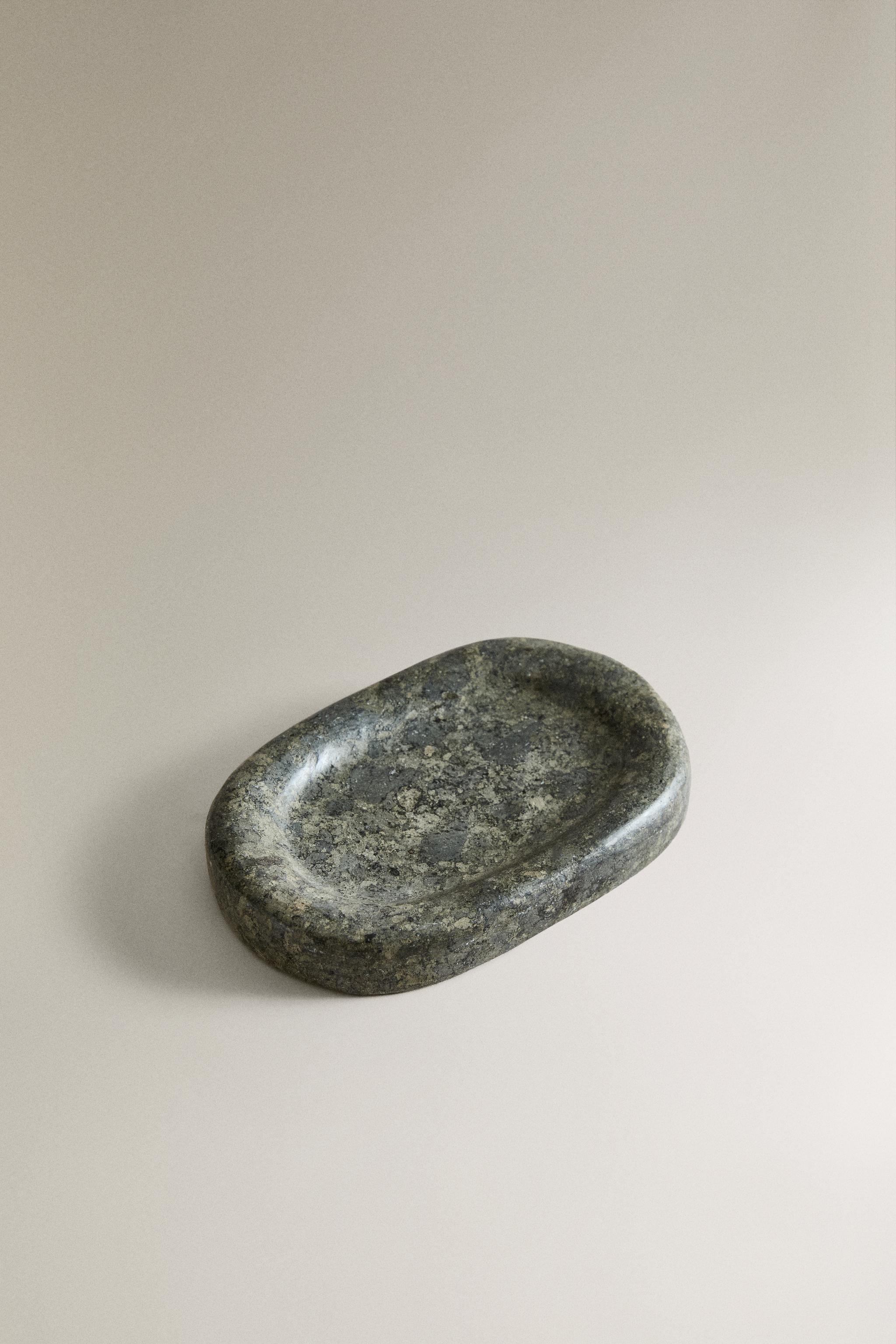 GREENISH MARBLE BATHROOM SOAP DISH